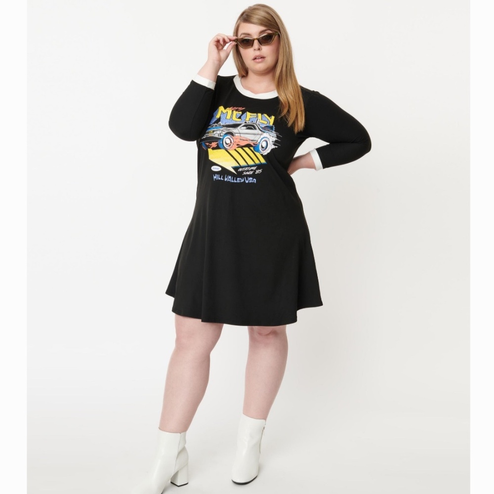 Unique Vintage back to the future fit and flare dress NWT plus size 26/5X